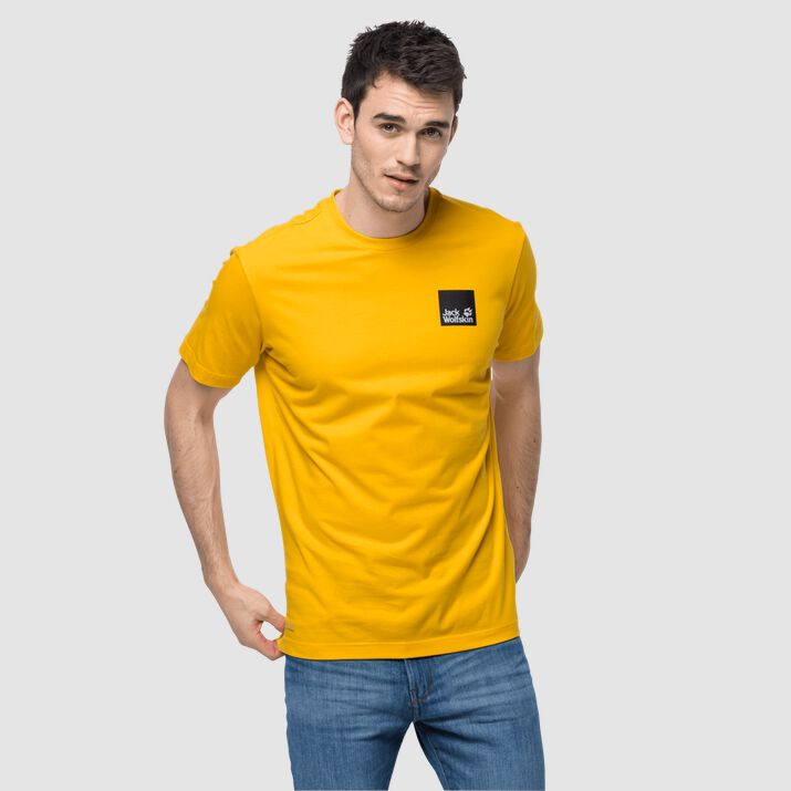 Jack Wolfskin Mens Rainbow Paw T-shirt Yellow 024967HZX